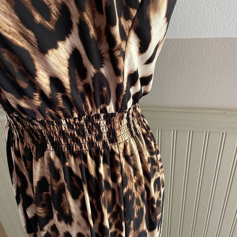 Animal Print AB Studio Brown and Black Scoop Neck Sundress - Picture 10 of 11
